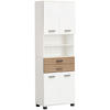 HOCHSCHRANK 59,8/180,9/32,6 cm  - Eichefarben/Schwarz, MODERN, Holz/Holzwerkstoff (59,8/180,9/32,6cm) - Stylife