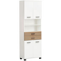 HOCHSCHRANK 59,8/180,9/32,6 cm  - Eichefarben/Schwarz, MODERN, Holz/Holzwerkstoff (59,8/180,9/32,6cm) - Stylife