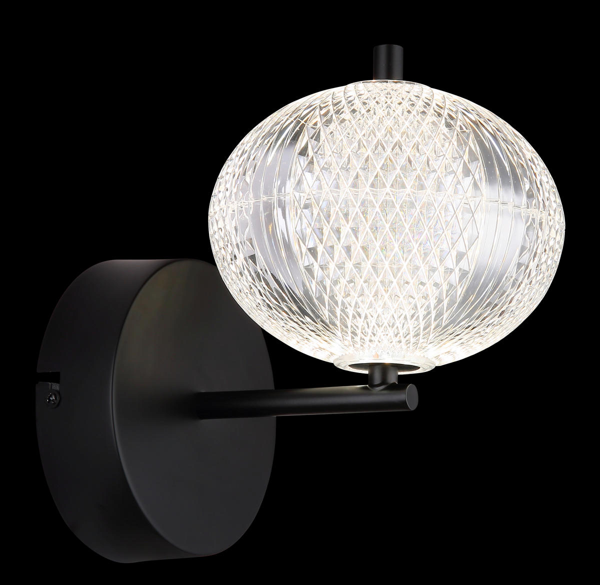 LED-WANDLEUCHTE - Klar/Schwarz, Konventionell, Kunststoff/Metall (15/20,5/21,5cm) - Globo