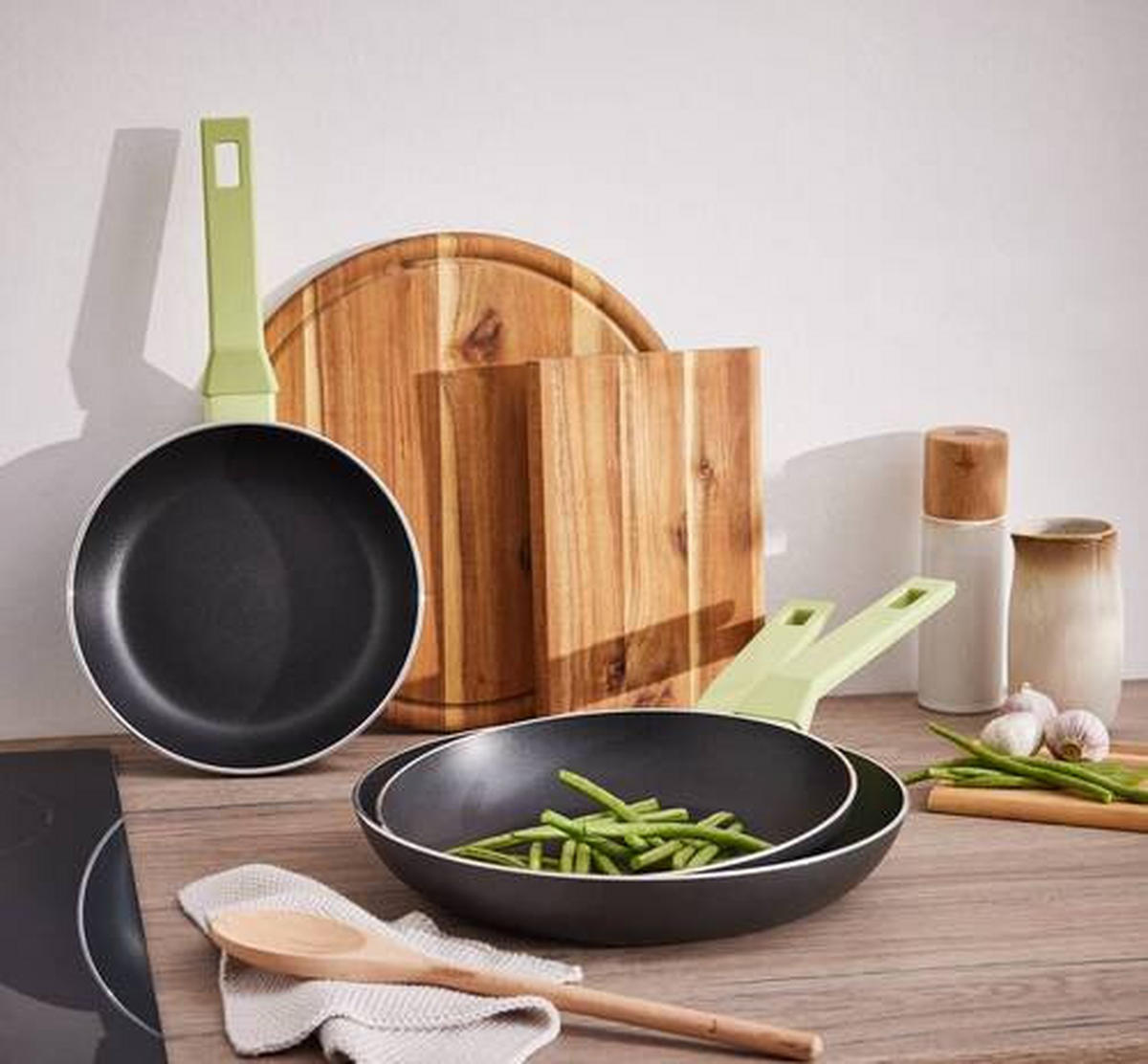BRATPFANNE HOMEWARE PROFESSIONAL GREEN ILAG®-Antihaftbeschichtung 28 cm  - Schwarz, Basics, Metall (28cm) - Homeware Profession.