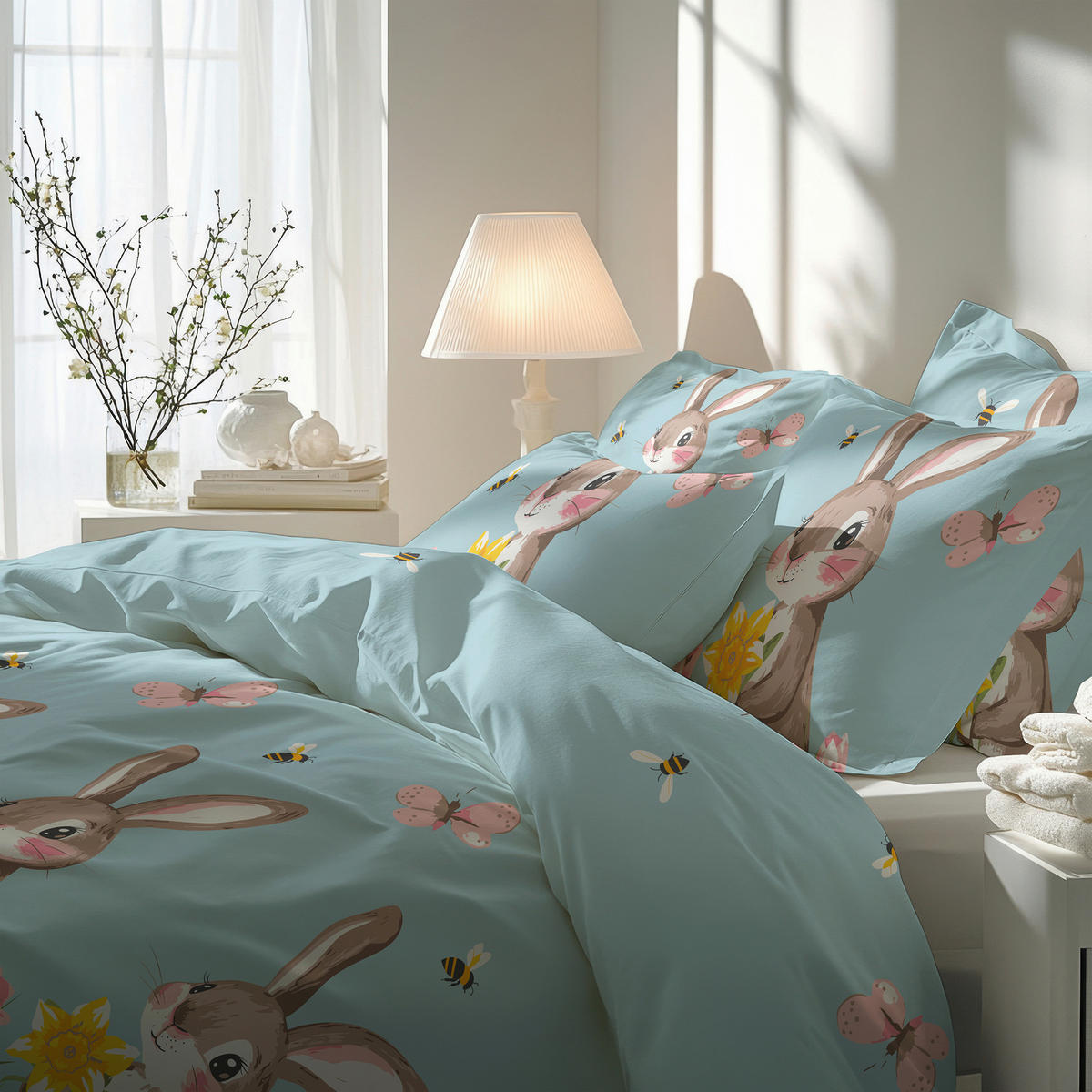 BETTWÄSCHE 4-teilig Renforcé 135/200 cm  - Blau, Basics, Textil (135/200cm) - Florella