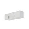 ÖVERSKÅP 136/39/54 cm   - vit/aluminiumfärg, Design, trämaterial/plast (136/39/54cm) - Carryhome