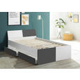 KINDER-/JUNIORBETT 120/200 cm  in Graphitfarben, Weiß  - Schwarz/Graphitfarben, MODERN, Holzwerkstoff/Kunststoff (120/200cm) - Carryhome