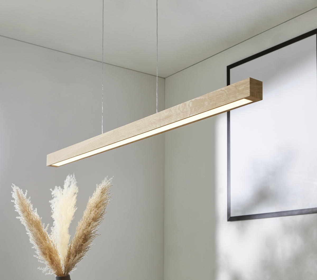 ZÁVESNÉ LED SVIETIDLO, 100/6/110 cm  - farba duba, Natur, drevo (100/6/110cm) - Dieter Knoll