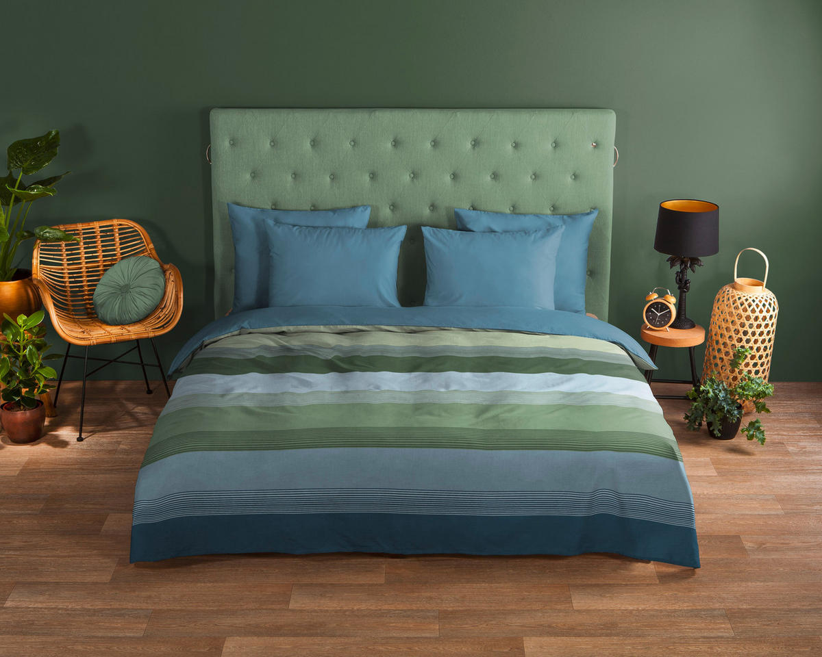 WENDEBETTWÄSCHE Good Morning Renforcé 140/200 cm  - Blau/Multicolor, Design, Textil (140/200cm)