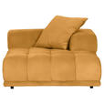 SOFAELEMENT  in Plüsch Currygelb  - Currygelb/Schwarz, KONVENTIONELL, Kunststoff/Textil (125/66/155cm) - Carryhome