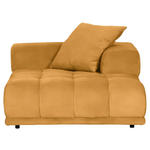 SOFAELEMENT in Plüsch Currygelb  - Currygelb/Schwarz, KONVENTIONELL, Kunststoff/Textil (125/66/155cm) - Carryhome