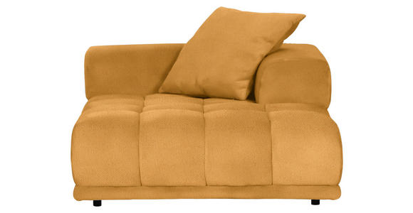 SOFAELEMENT  in Plüsch Currygelb  - Currygelb/Schwarz, KONVENTIONELL, Kunststoff/Textil (125/66/155cm) - Carryhome
