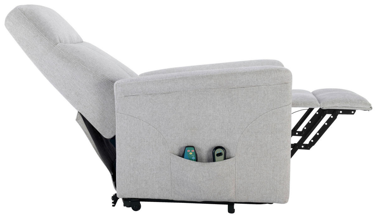 MASSAGESESSEL Mikrofaser Greige    - Greige/Schwarz, KONVENTIONELL, Kunststoff/Textil (72/102/86cm) - MID.YOU