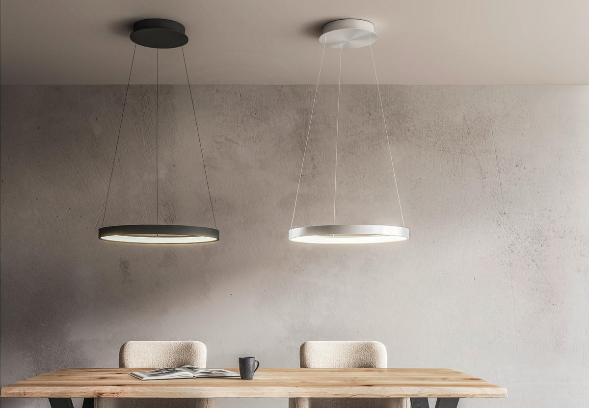 LED-PENDELLEUCHTE 57/180/200 cm   - Alufarben, Design, Kunststoff/Metall (57/180/200cm) - Paul Neuhaus