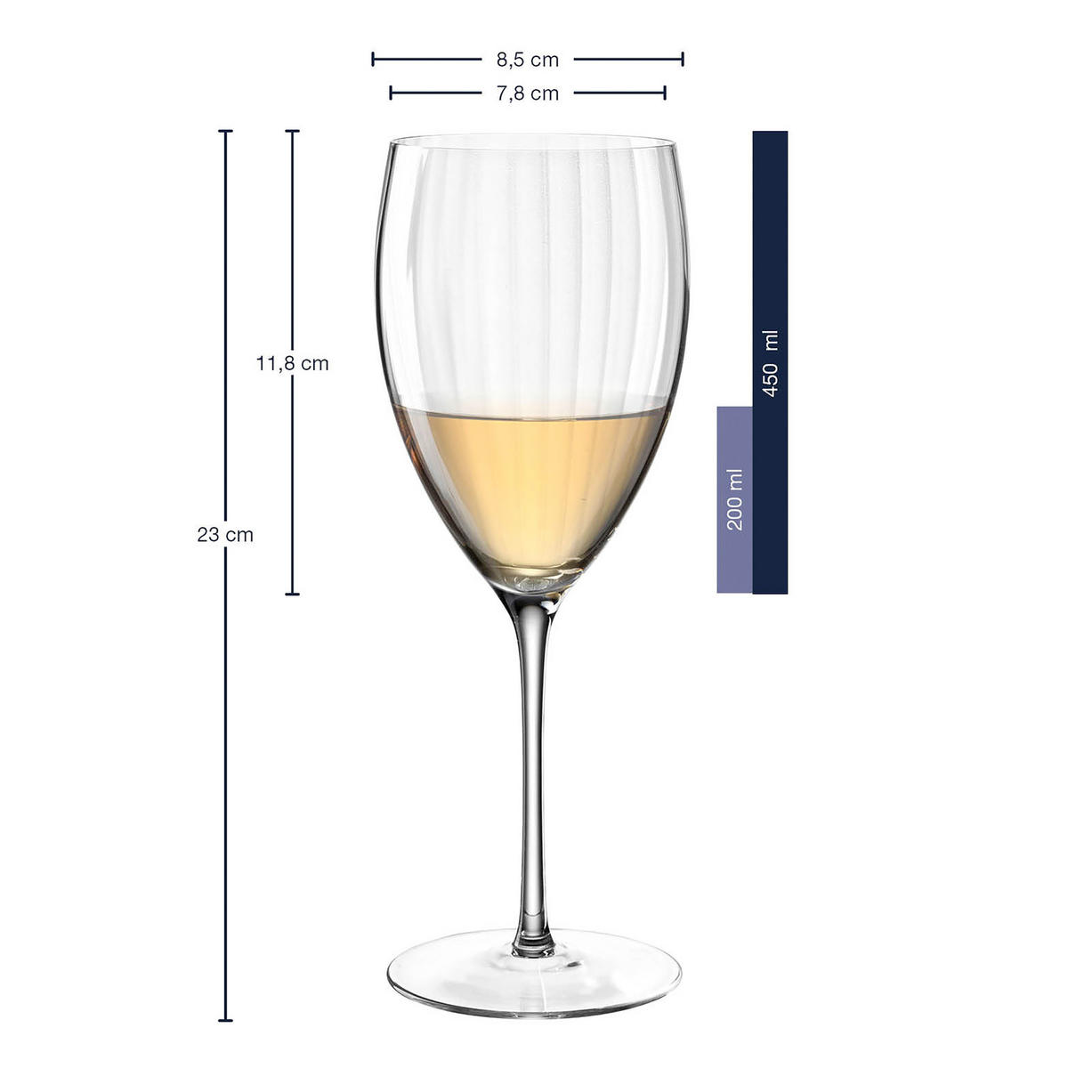 GLÄSERSET Poesia 6-teilig  - Transparent, Trend, Glas (8,5/23/8,5cm) - Leonardo