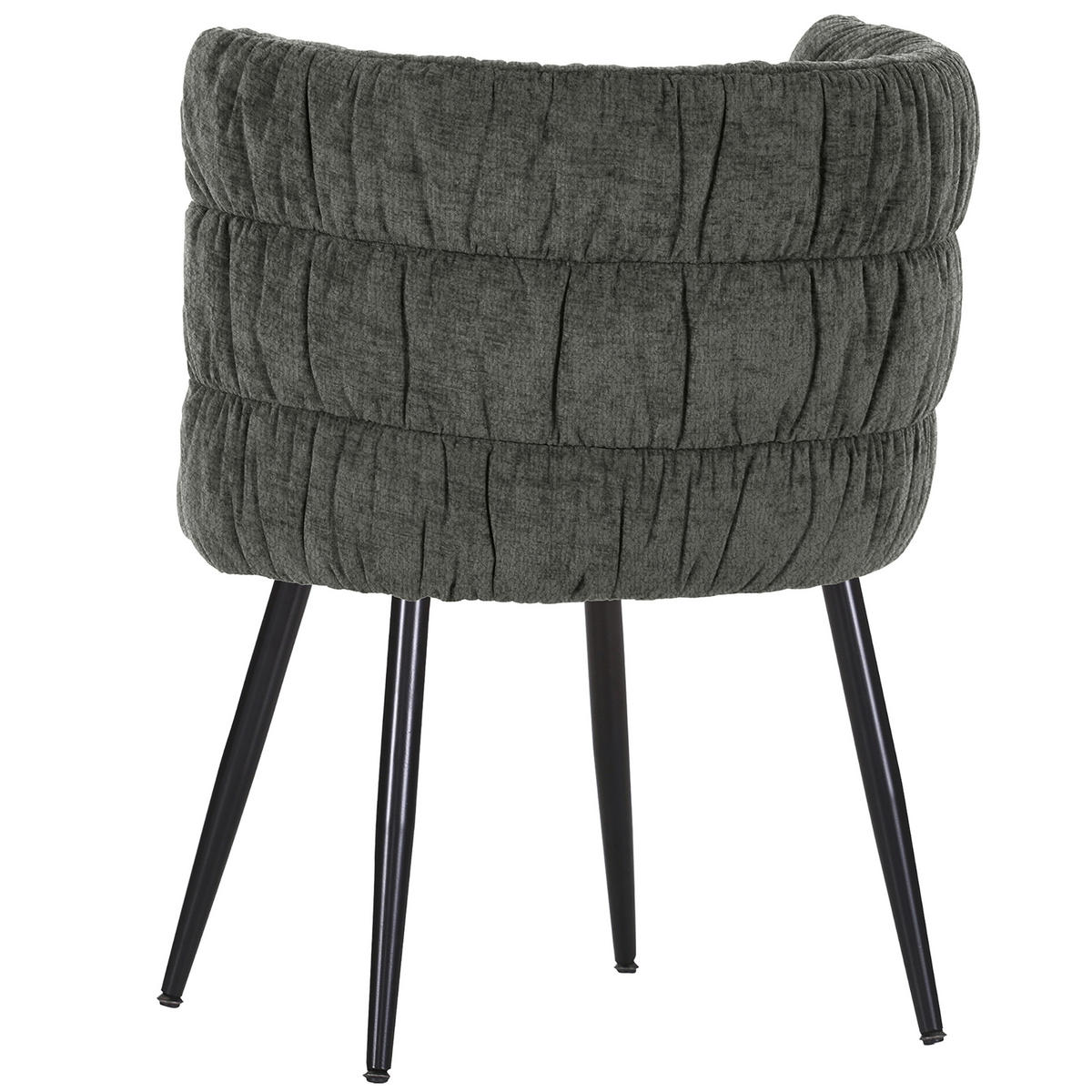 ARMLEHNSTUHL Chenille Dunkelgrau  - Dunkelgrau/Schwarz, MODERN, Textil/Metall (62/78/80/62cm) - Livetastic