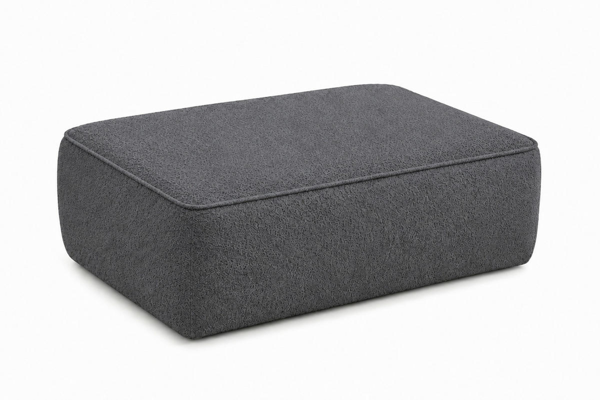HOCKER in Textil, Holzwerkstoff Graphitfarben  - Schwarz/Graphitfarben, KONVENTIONELL, Holzwerkstoff/Kunststoff (105/43/65cm) - Livetastic