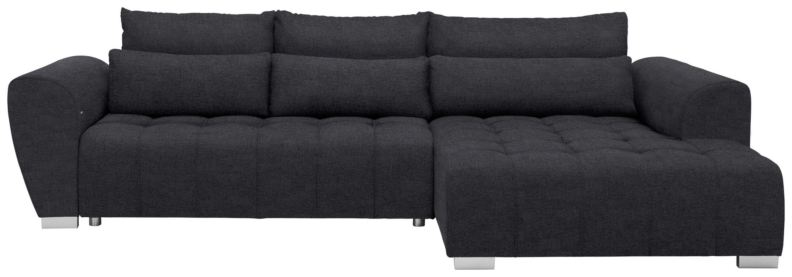 HÖRNSOFFA i vävt tyg antracit  - silver/antracit, Modern, textil/plast (304/218cm) - Livetastic