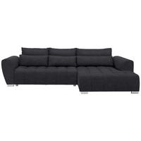 ECKSOFA in Webstoff Anthrazit  304/218 cm  - Anthrazit/Silberfarben, MODERN, Kunststoff/Textil (304/218cm) - Carryhome