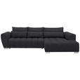 ECKSOFA  in Webstoff Anthrazit  304/218 cm  - Anthrazit/Silberfarben, MODERN, Kunststoff/Textil (304/218cm) - Carryhome