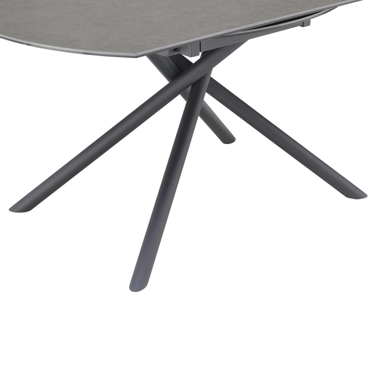 JEDILNA MIZA, antracit, črna  - črna/antracit, Trendi, kovina/steklo (90-140/76/140cm) - MID.YOU