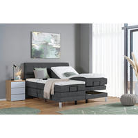 BOXSPRINGBETT 180/200 cm  Anthrazit  - Chromfarben/Anthrazit, Konventionell, Kunststoff/Textil (180/200cm) - Voleo