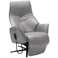 RELAXSESSEL Echtleder Kopfteilverstellung, Fußteilverstellung    - Anthrazit/Grau, Design, Leder/Metall (74/84/113cm) - Himolla