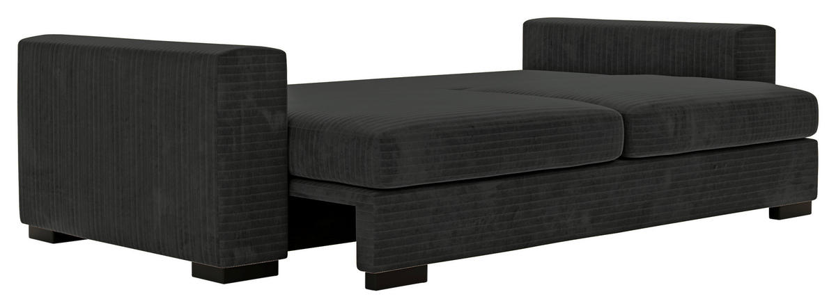 SCHLAFSOFA in Flachgewebe Schwarz  - Schwarz, Konventionell, Kunststoff/Textil (236/78/114cm) - Carryhome