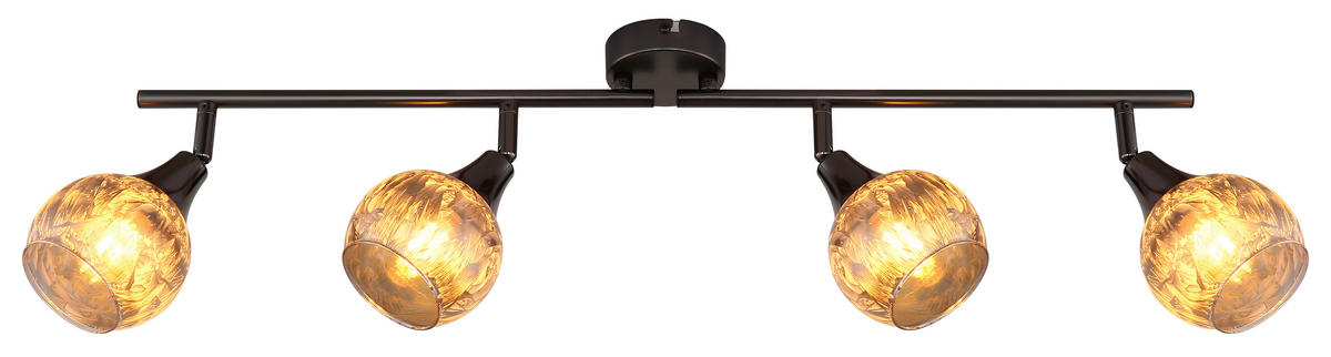 STRAHLER 70/98/19 cm   - Schwarzchrom/Grau, Basics, Glas/Metall (70/98/19cm) - Globo