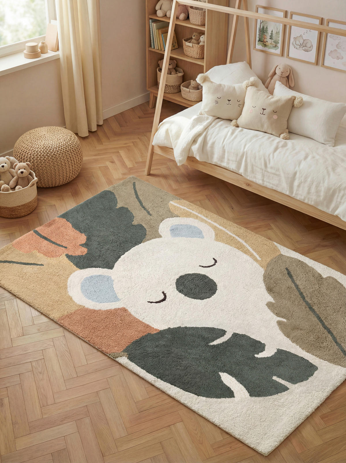 KINDERTEPPICH 140/200 cm Snuggle Rio Tier  - Dunkelgrün/Multicolor, Basics, Kunststoff/Textil (140/200cm) - Hanse Home