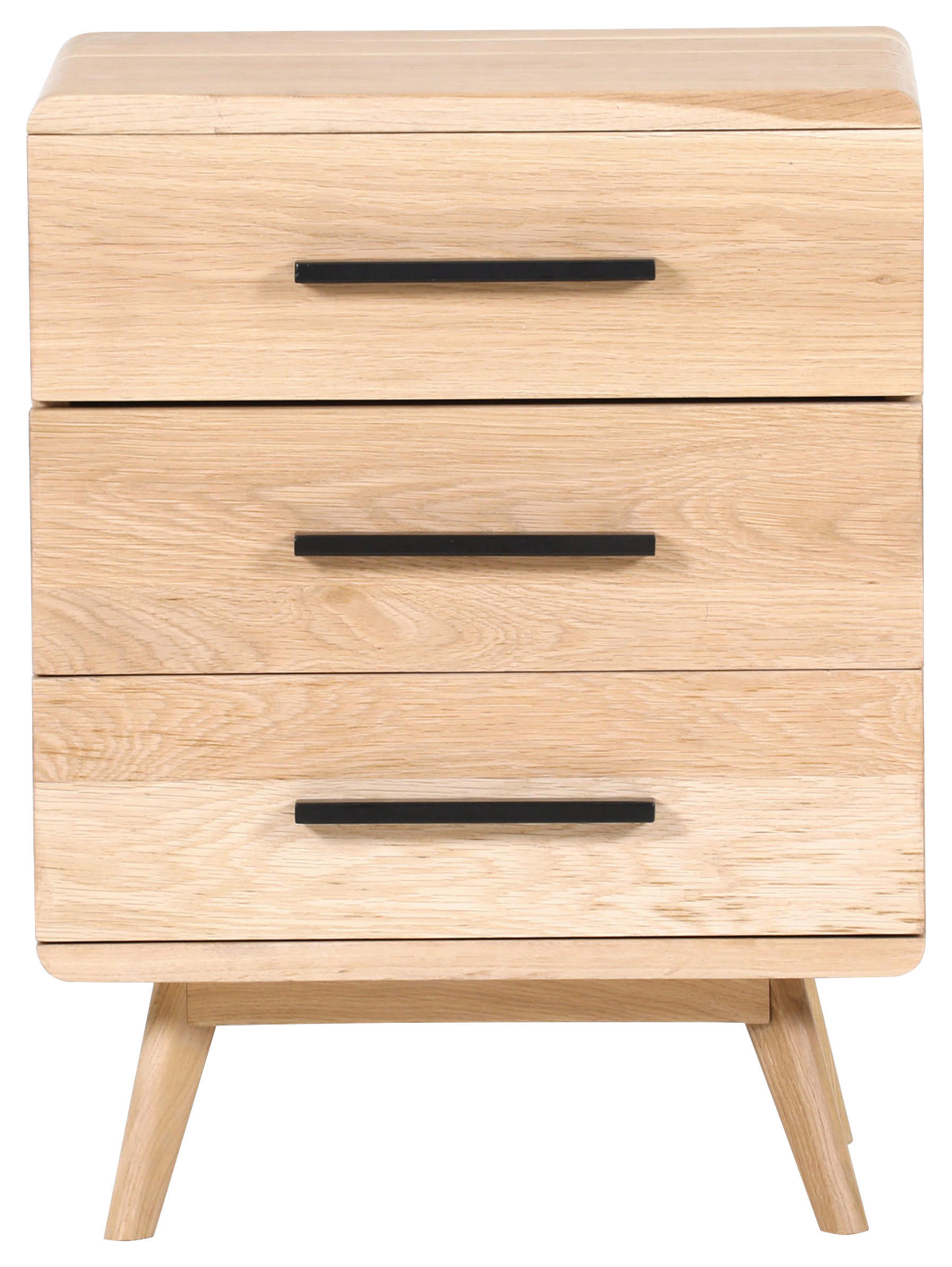 Thumbnail - Landscape Nachtschrank, Eiche, Holz, Holzwerkstoff, Eiche, massiv, 3 Schublade(n) Schubladen, 48x65x40 cm, Soft-Close-Sy...