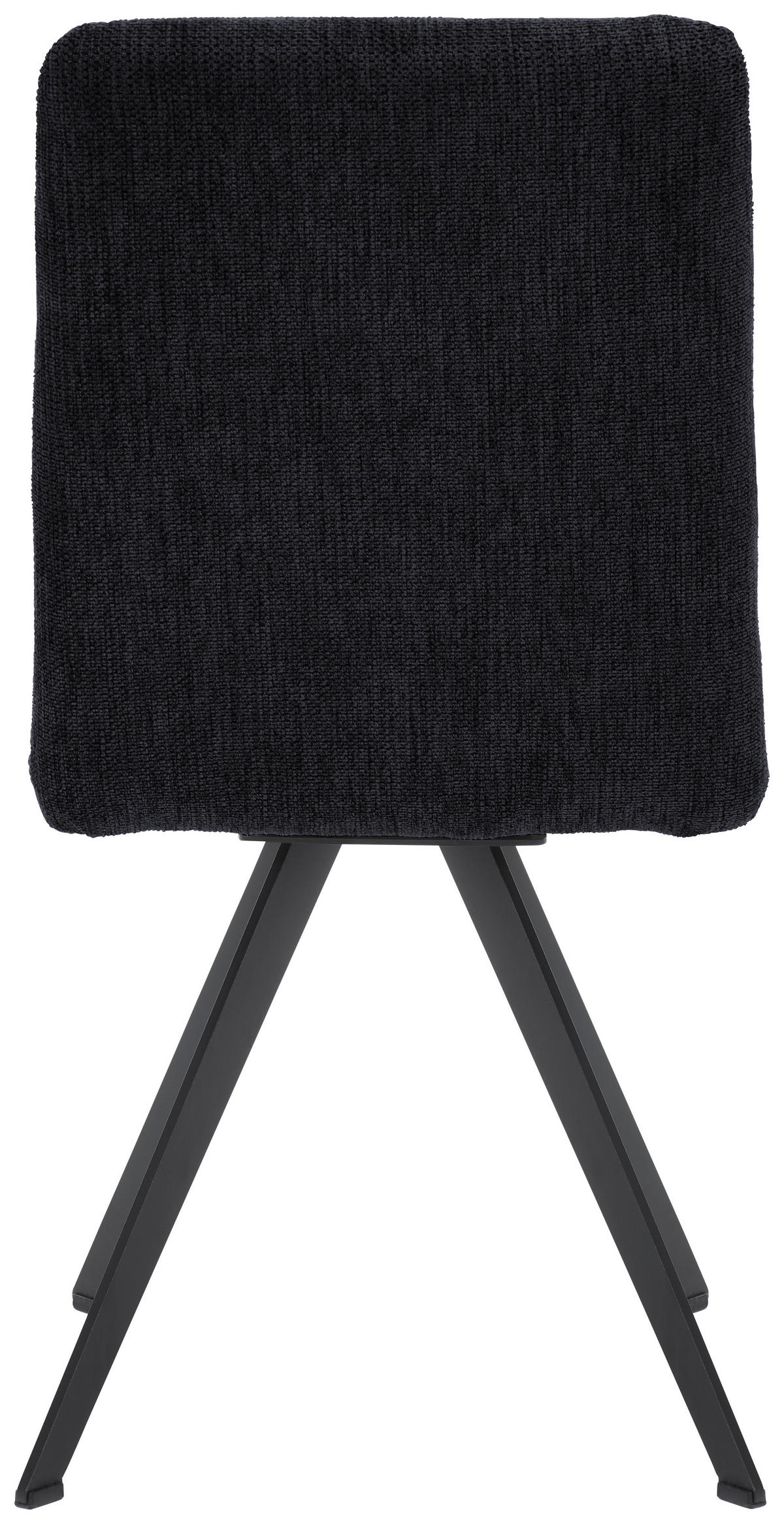 STUHL Webstoff Schwarz  - Schwarz, Design, Textil/Metall (46/91/61cm) - Novel