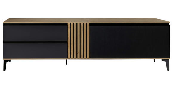 LOWBOARD  in 207/61/45 cm  - Eiche Bianco/Anthrazit, Design, Holz/Holzwerkstoff (207/61/45cm) - Moderano