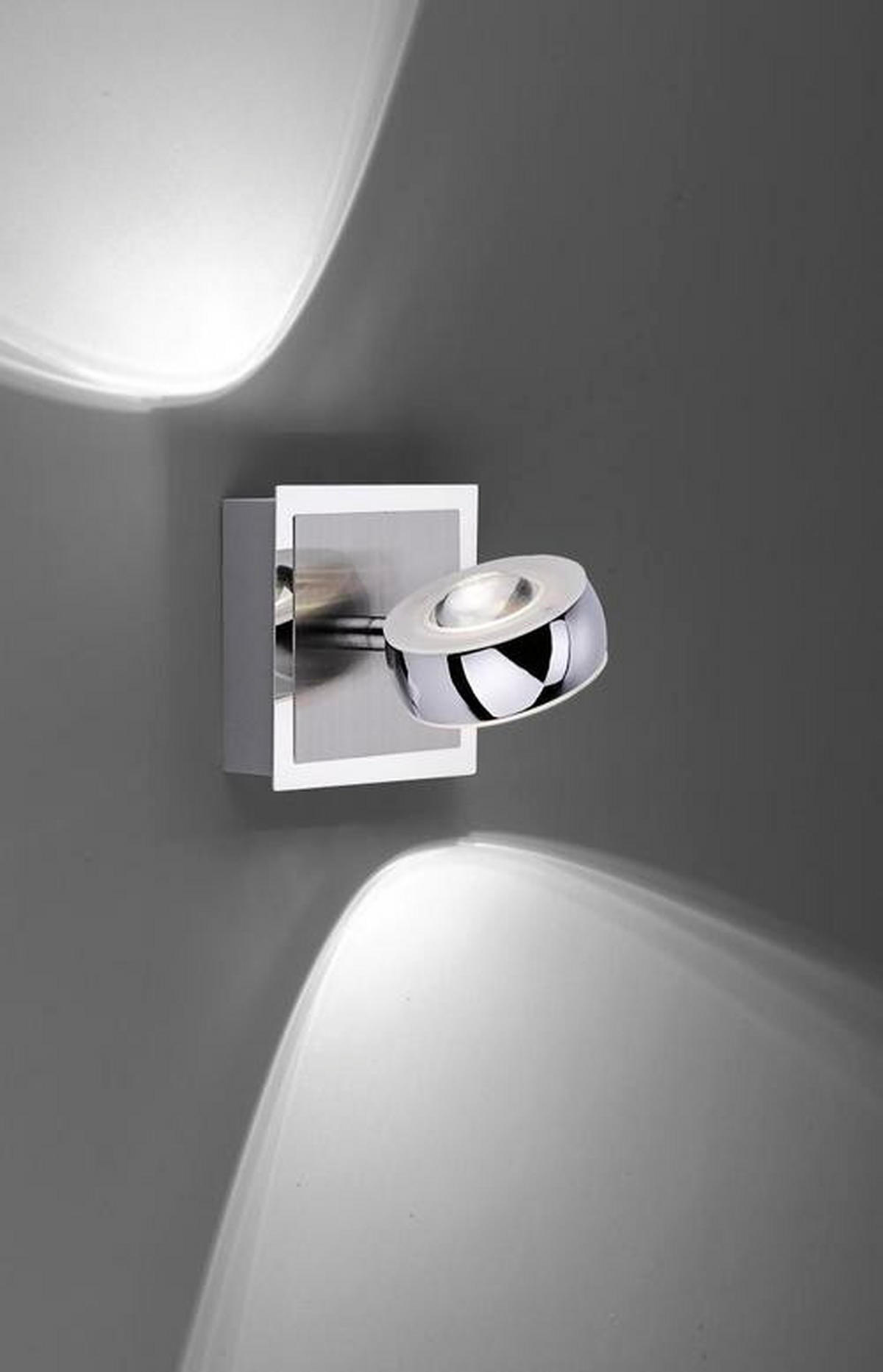 LED-WANDLEUCHTE Lolasmart-Opti   - Silberfarben, Design, Kunststoff/Metall (12/12/14cm)