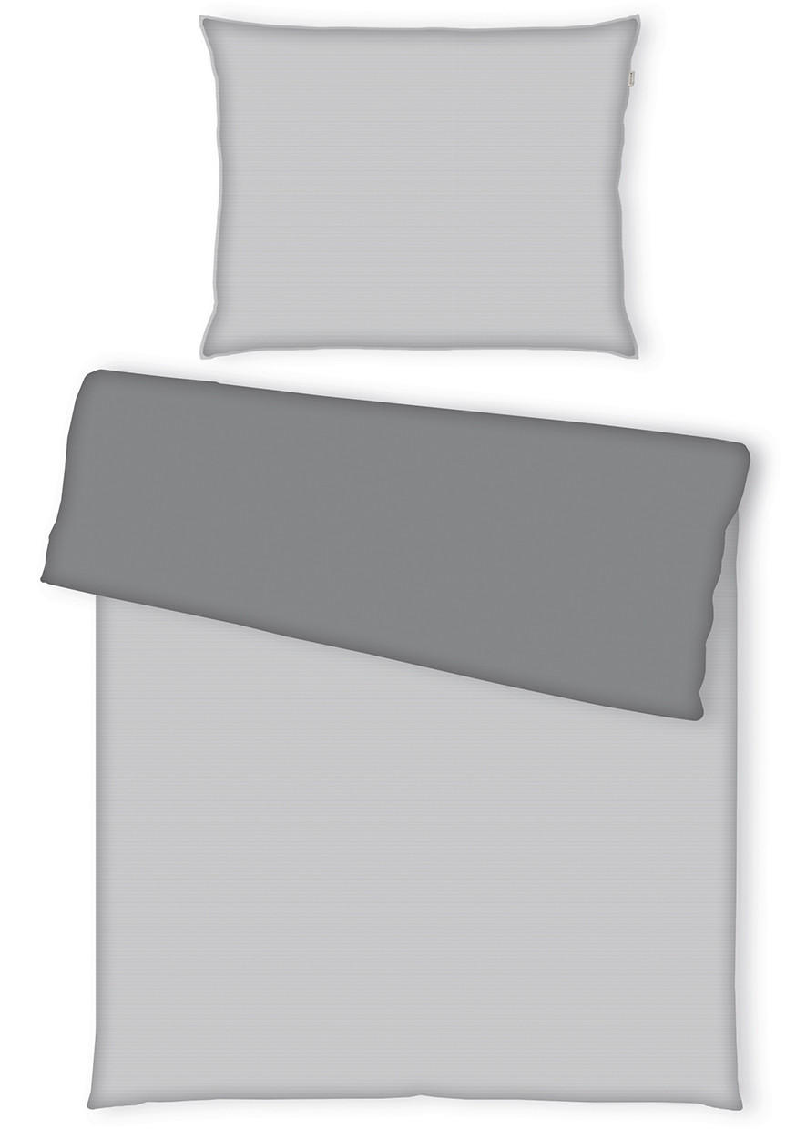 BETTWÄSCHE Satin 140 cm/200 cm cm  - Grau, Basics, Textil (140 cm/200 cmcm) - Tom Tailor