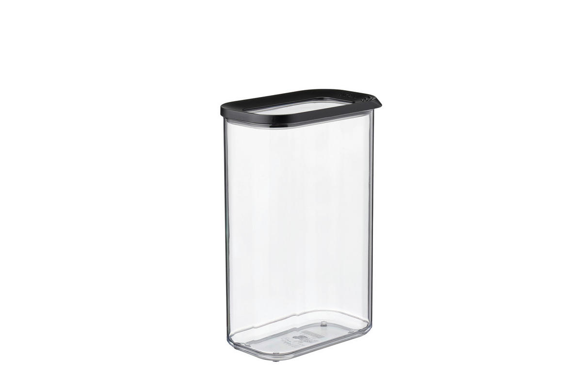 DÓZA NA POTRAVINY - černá/průhledné, Konvenční, plast (14,4/9/22,2cm) - Mepal
