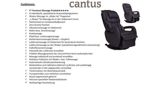 MASSAGESESSEL Kombination Echtleder/Lederlook Rot    - Rot, Design, Leder (80/117/114cm) - Cantus