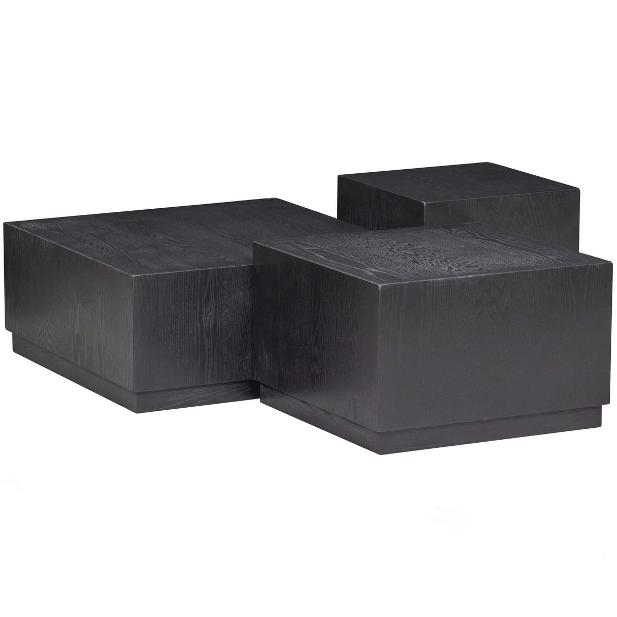 BEISTELLTISCHSET in Holzwerkstoff  - Schwarz, Design, Holzwerkstoff - Livetastic