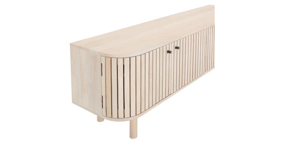 LOWBOARD  in 160/50/47 cm  - Eichefarben/Schwarz, Design, Holz (160/50/47cm) - Landscape