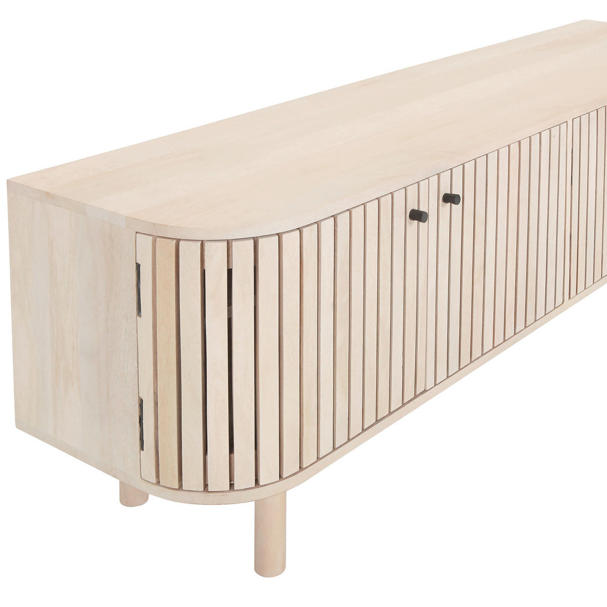 LOWBOARD  in 160/50/47 cm  - Eichefarben/Schwarz, Design, Holz (160/50/47cm) - Landscape