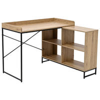ECKSCHREIBTISCH 110/98/75-81 cm  in Schwarz, Eiche Artisan  - Schwarz/Eiche Artisan, Design, Holzwerkstoff/Metall (110/98/75-81cm) - Carryhome