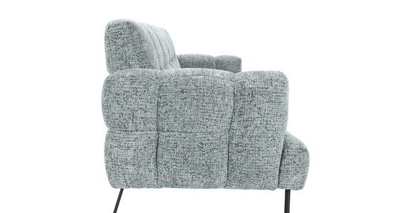 SITZBANK in Textil Mintgrün  - Schwarz/Mintgrün, Design, Textil/Metall (176/91/78cm) - Novel