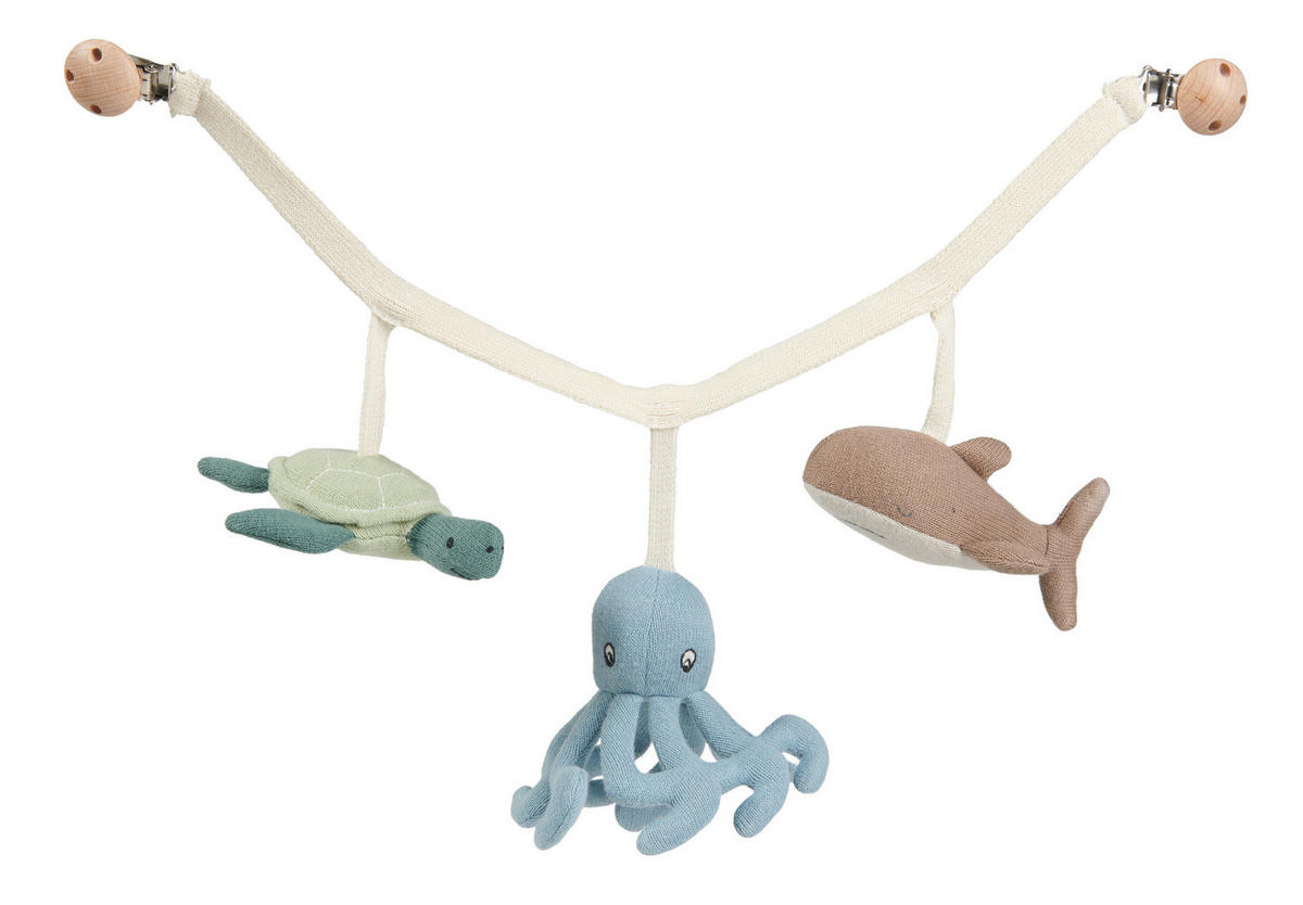 KINDERWAGENKETTE - Blau/Braun, Trend, Textil (18/42cm) - Avelia