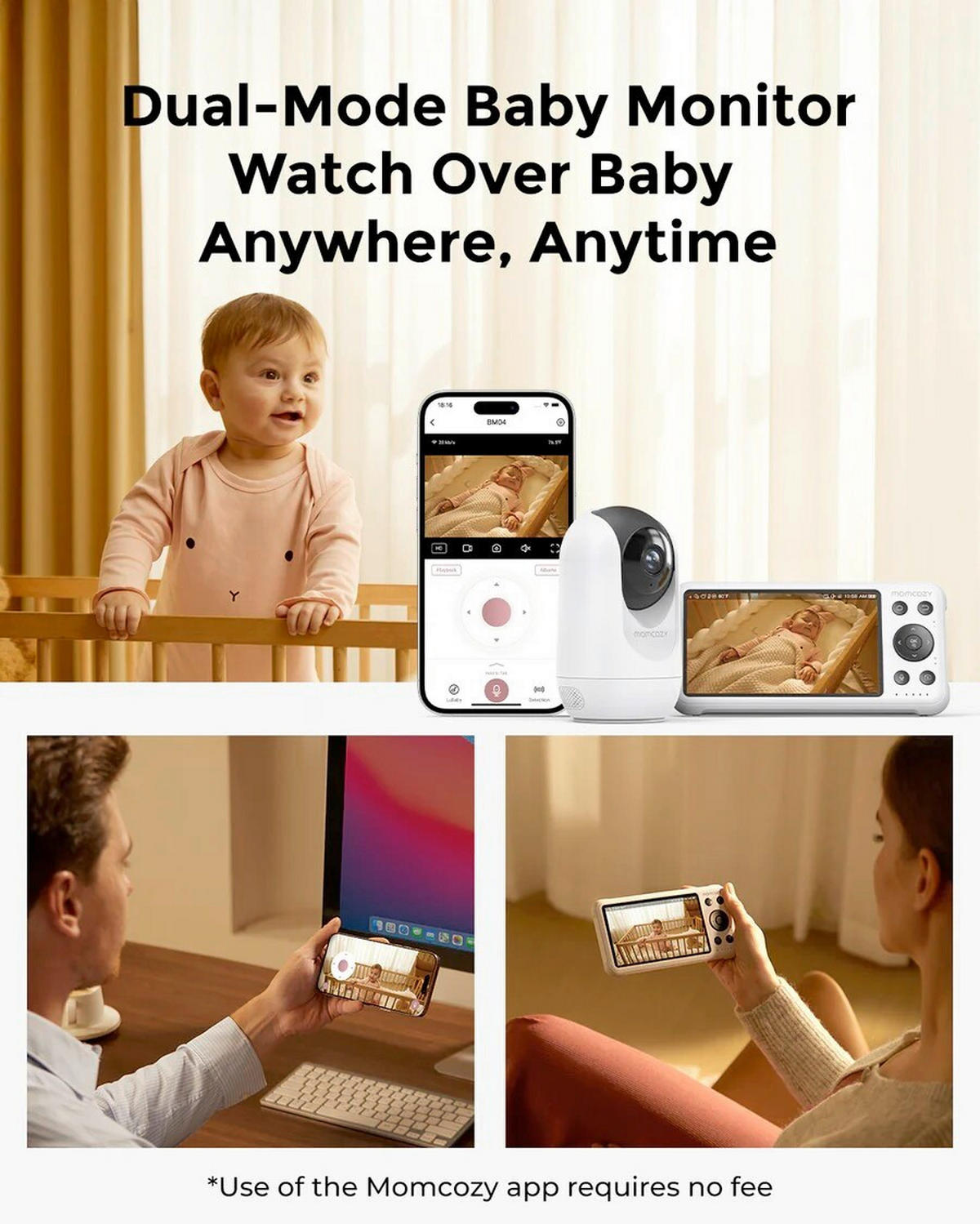 BABYPHONE-ZUSATZKAMERA 150 m  - Weiß, Basics, Kunststoff (15/15/8cm) - Momcozy