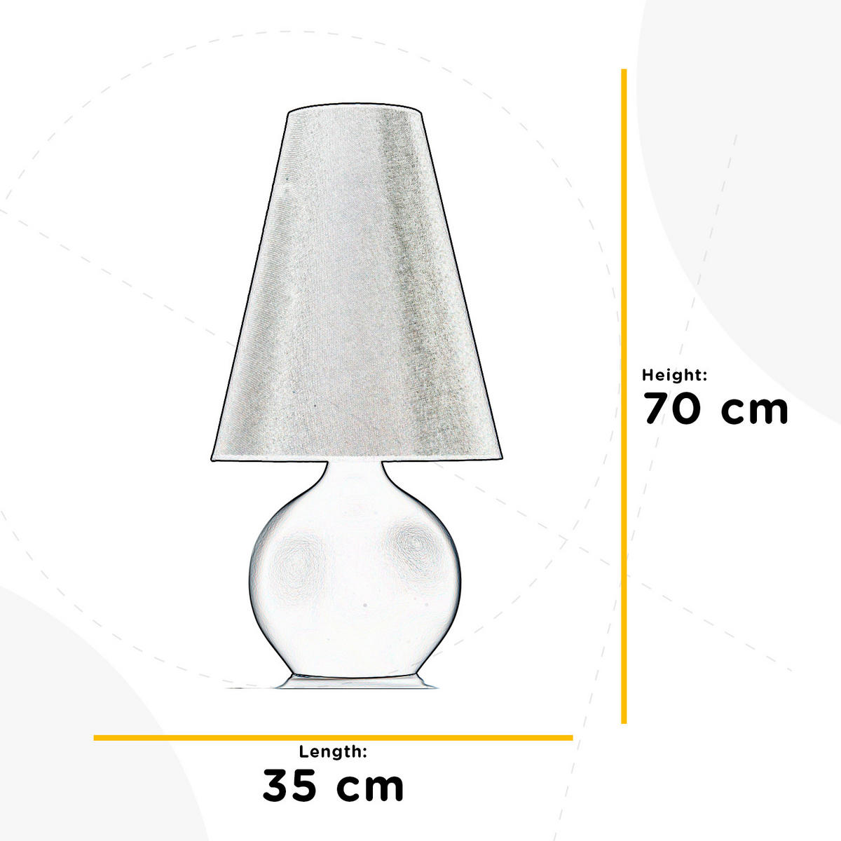 STOLNÍ LAMPA, E27, 35/70 cm  - černá, Konvenční, textil/keramika (35/70cm)