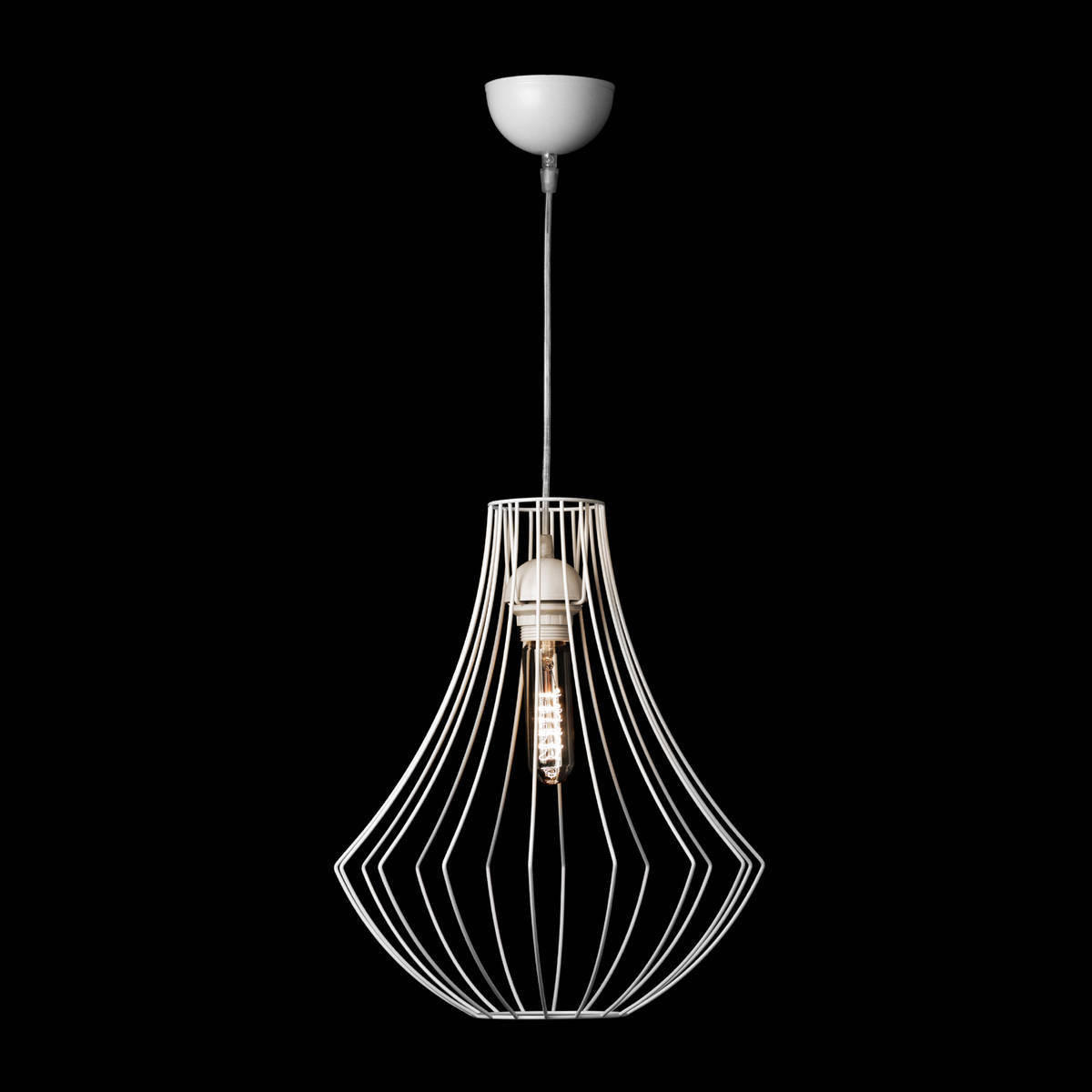 HÄNGELEUCHTE 32/40/32 cm   - Weiß, Trend, Metall (32/40/32cm) - P & B