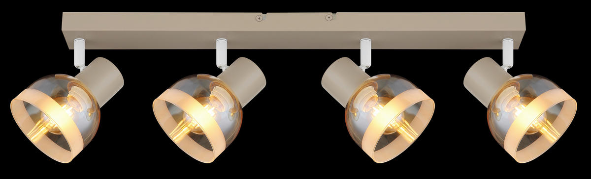 STRAHLER Kairo 56/10/14 cm  - Sandfarben/Orange, Design, Glas/Metall (56/10/14cm) - Globo