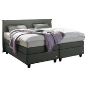 BOXSPRINGBETT 160/200 cm in Grau - Schwarz/Grau, KONVENTIONELL, Textil (160/200cm) - Ruf