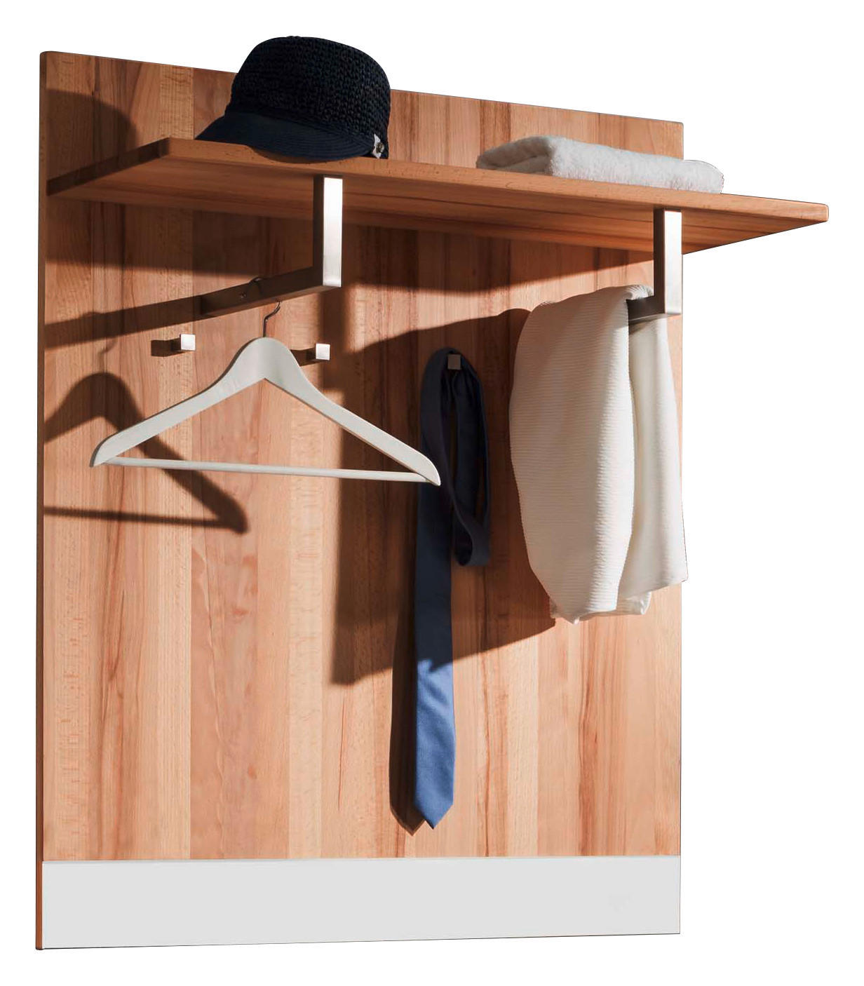 GARDEROBENPANEEL  in 88/106/33 cm  - Buchefarben/Weiß, MODERN, Glas/Holz (88/106/33cm) - Linea Natura