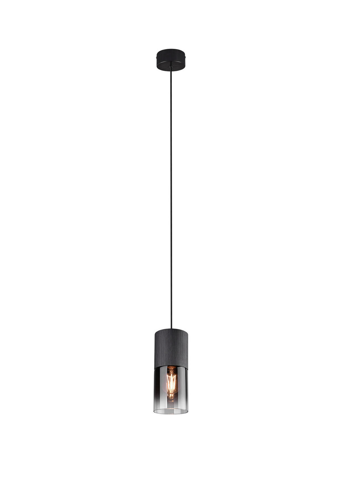 HÄNGLAMPA Robin 10/23-150 cm  - svart, Design, metall/glas (10/23-150cm) - Trio Leuchten