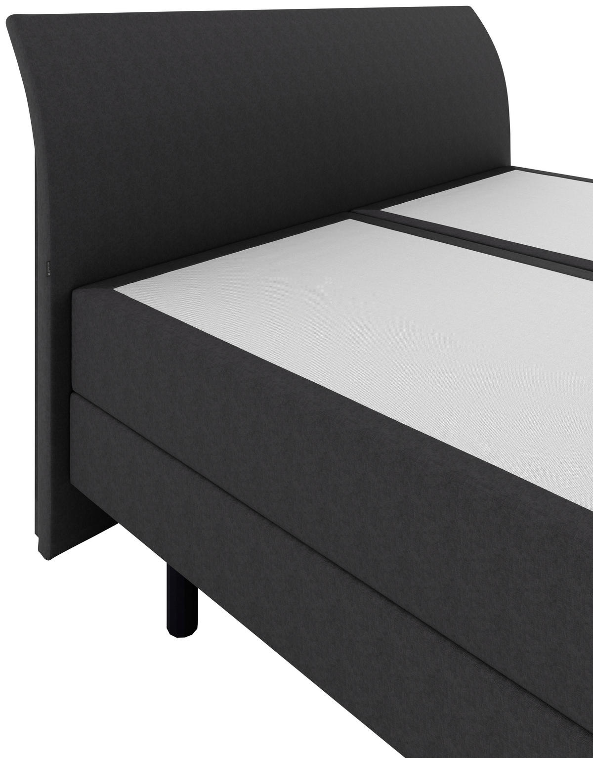 BOXSPRINGBETT 160/200 cm  in Anthrazit  - Anthrazit/Schwarz, KONVENTIONELL, Kunststoff/Textil (160/200cm) - Musterring