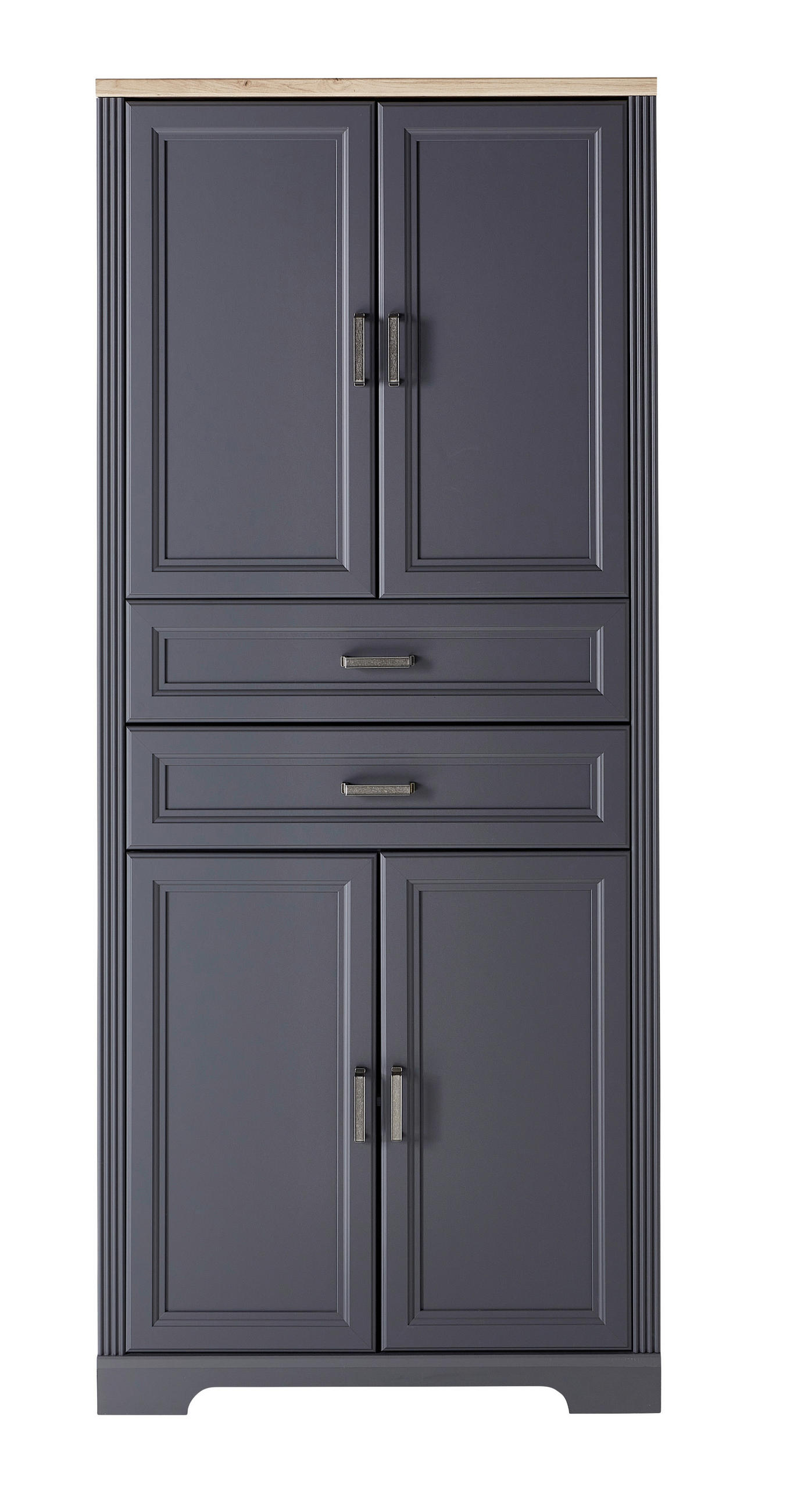 Dulap Pentru Acte  86/204/38 cm  - grafit/stejar Artisan, Romantik / Landhaus, material pe bază de lemn (86/204/38cm) - Landscape