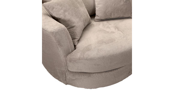 SESSEL in Plüsch Beige  - Beige/Schwarz, KONVENTIONELL, Textil/Metall (115/72/115cm) - Carryhome