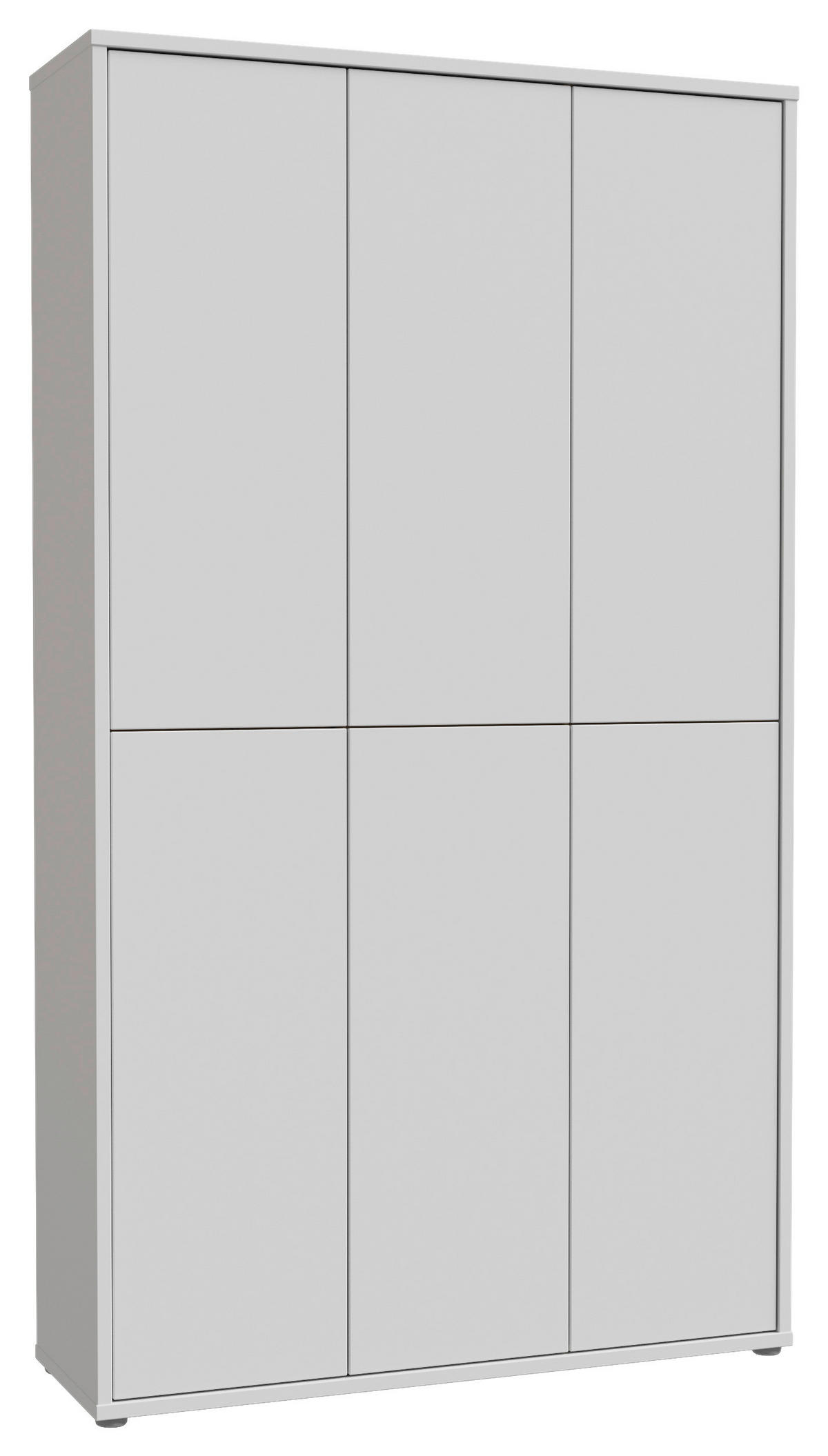 SKOSKÅP  i 109,2/191,9/34,9 cm  - ljusgrå/grå, Basics, trämaterial/plast (109,2/191,9/34,9cm) - Xora